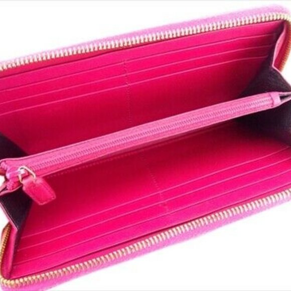 Auth Saint Laurent Long Wallet Pink leather Woman - Picture 3 of 10